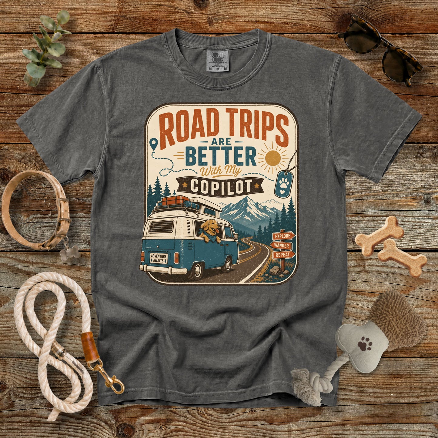 Road Trips Are Better With My Co-Pilot T-Shirt | Comfort Colors® 1717