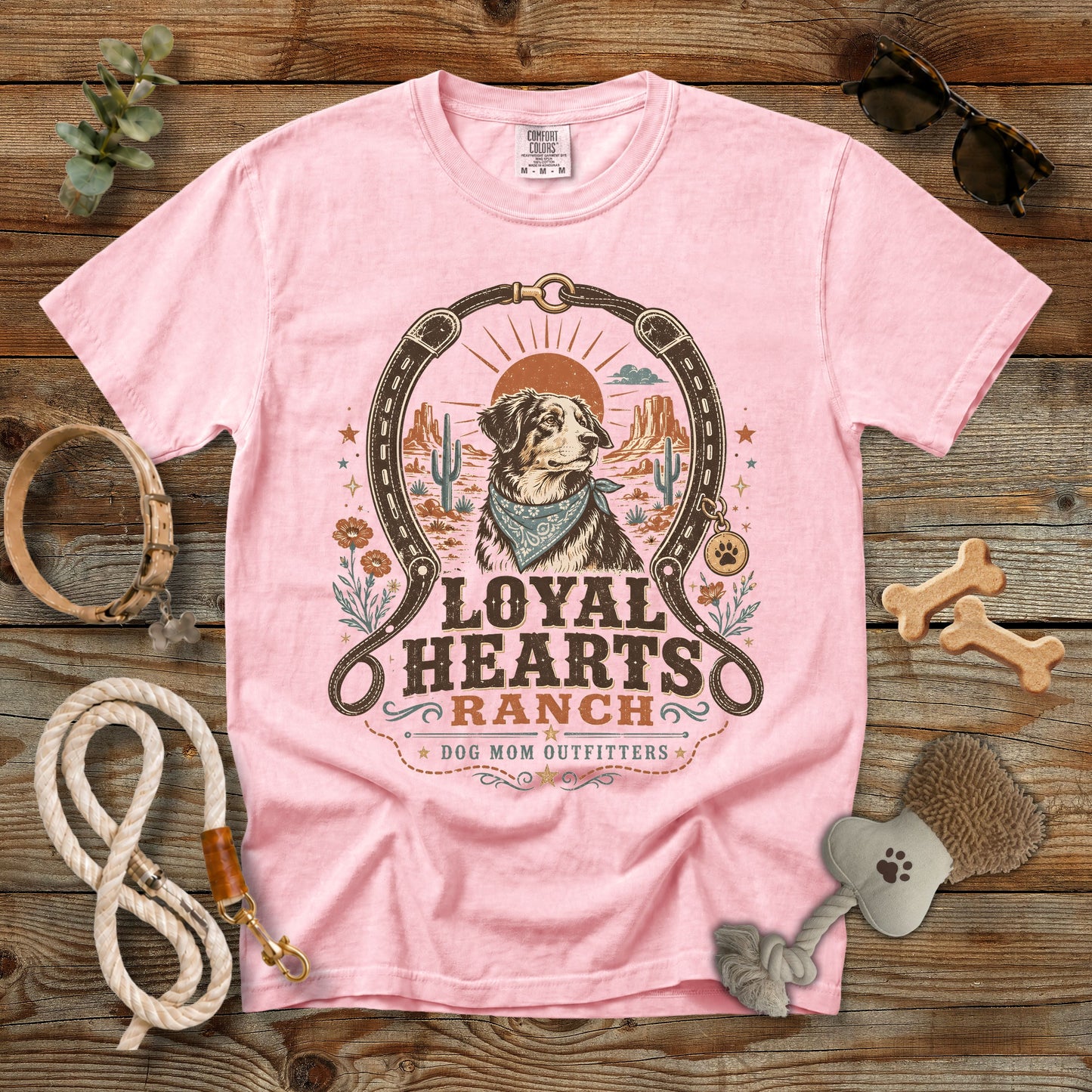 Loyal Hearts Ranch Dog Mom T-Shirt | Comfort Colors 1717