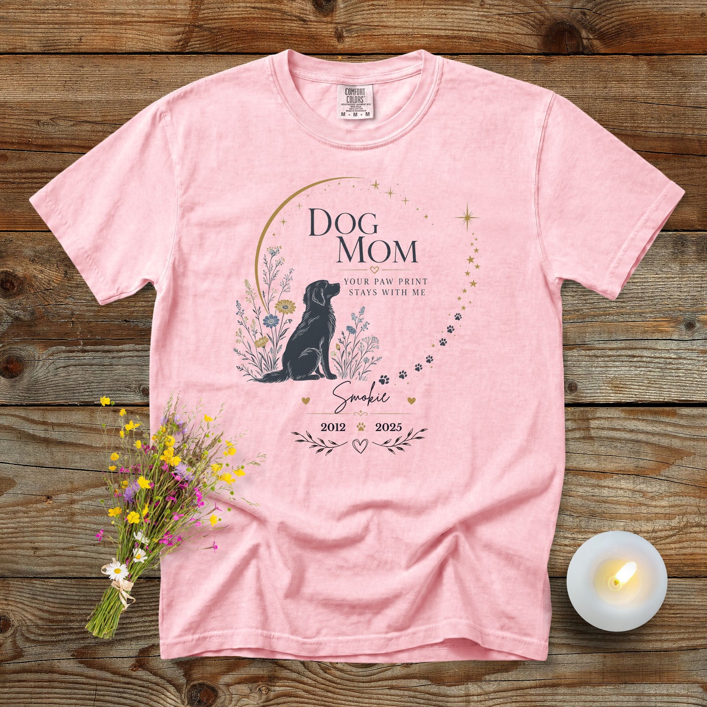 Personalized Dog Memorial T-Shirt | Comfort Colors 1717
