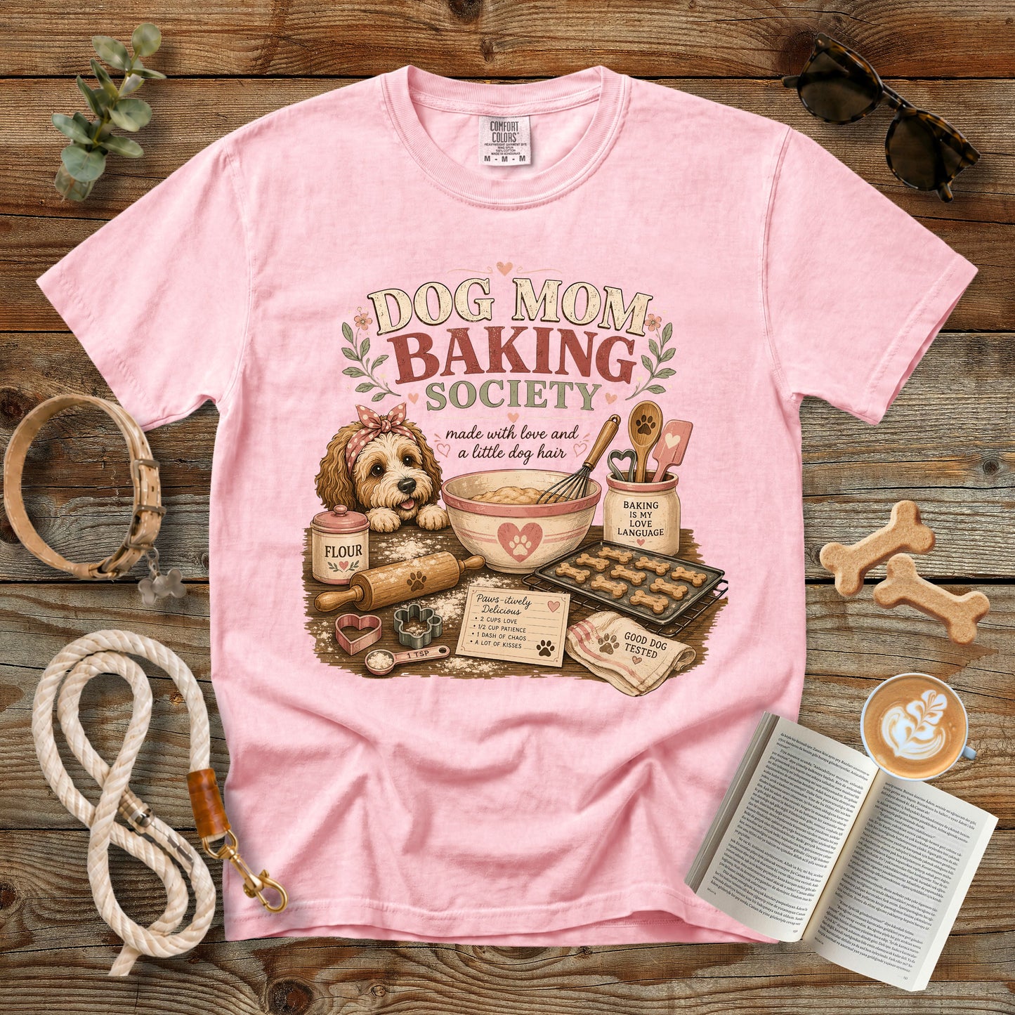 Dog Mom Baking Society T-Shirt | Comfort Colors 1717 Baking Dog Mom Tee