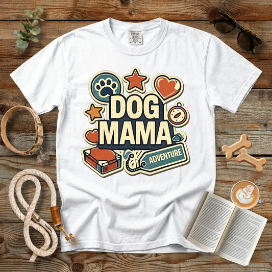 Dog Mama Adventure T-Shirt | Comfort Colors 1717 Retro Dog Mom Graphic Tee