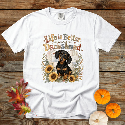 Life Is Better with a Dachshund T-Shirt | Comfort Colors 1717