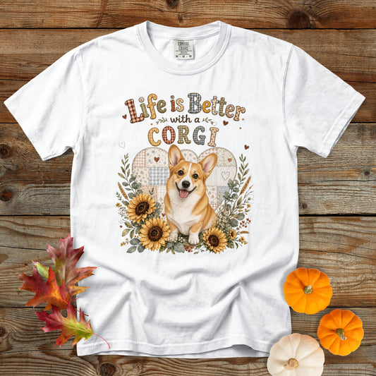 Life Is Better with a Corgi T-Shirt | Comfort Colors 1717