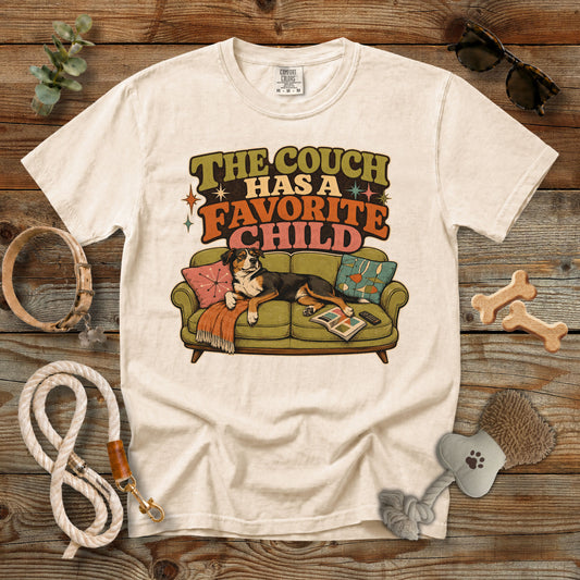The Couch Has a Favorite Child T-Shirt | Dog Mom Tee Comfort Colors 1717