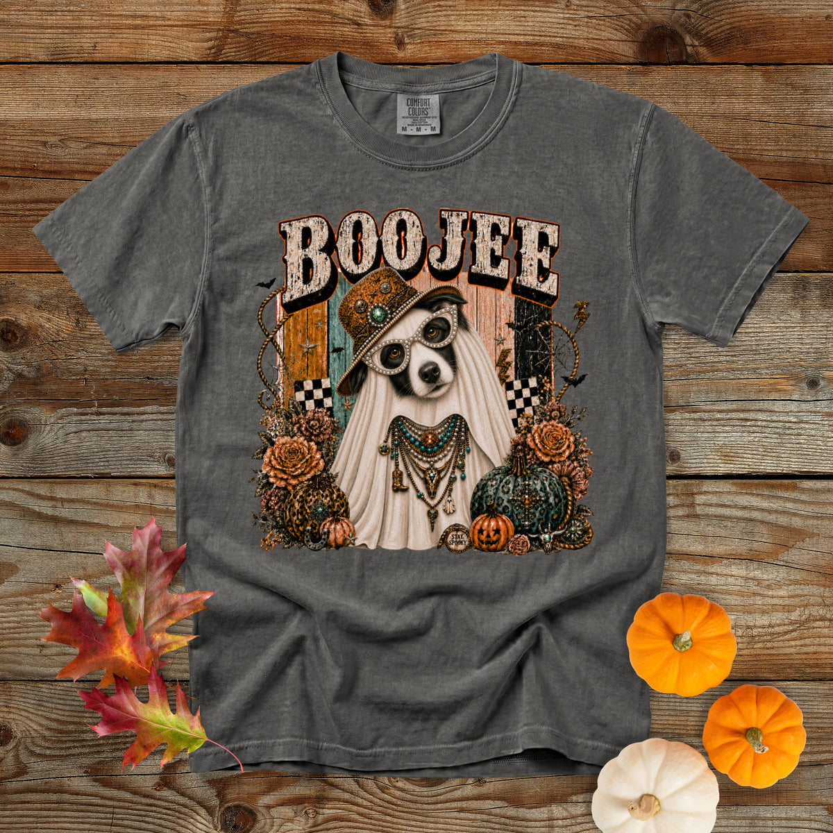 Boojee Border Collie Halloween T-Shirt | Dog Mom Comfort Colors 1717