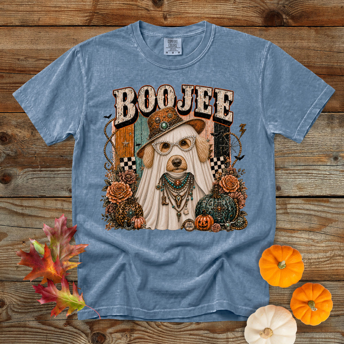 Boojee Goldendoodle Halloween T-Shirt | Dog Mom Comfort Colors 1717
