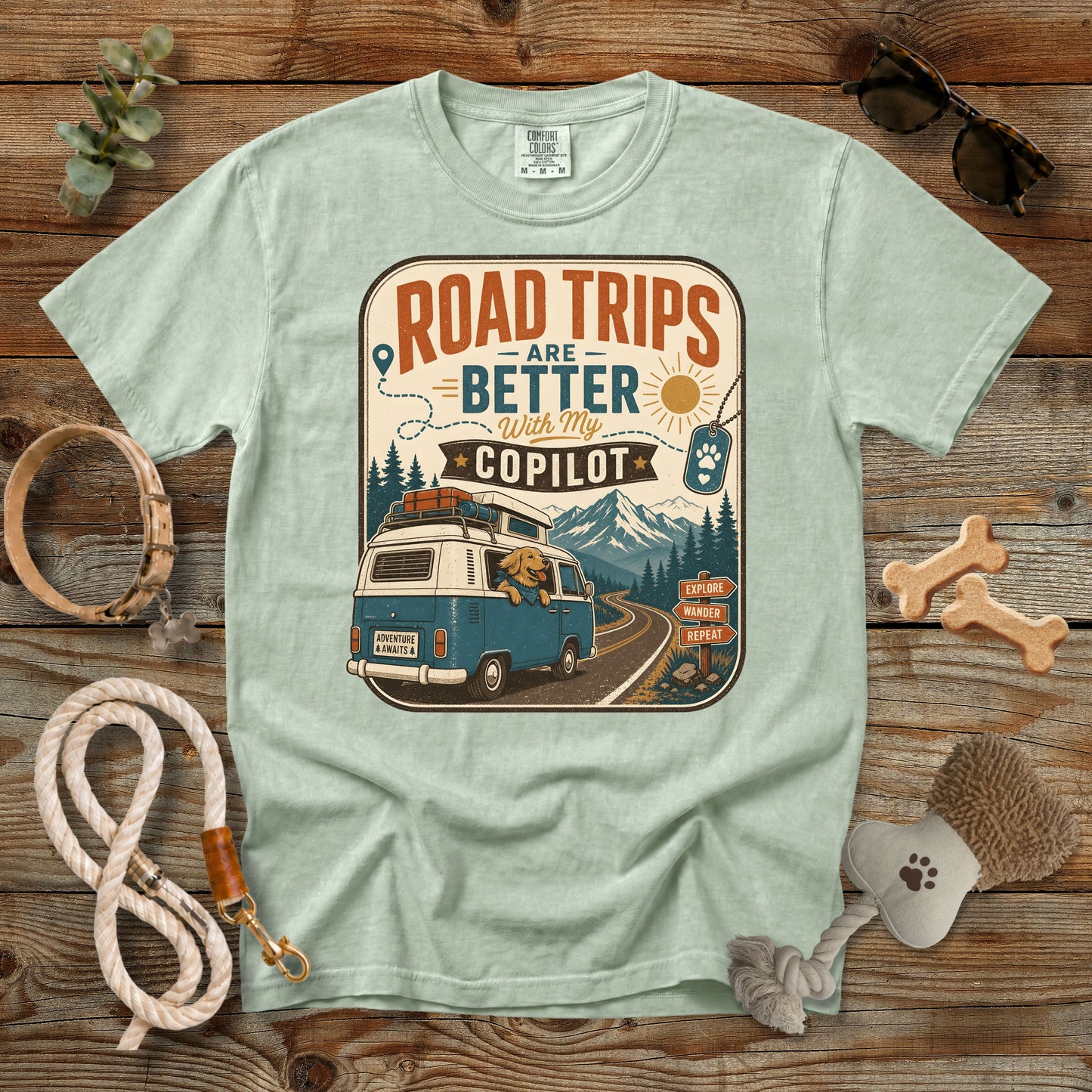 Road Trips Are Better With My Co-Pilot T-Shirt | Comfort Colors® 1717