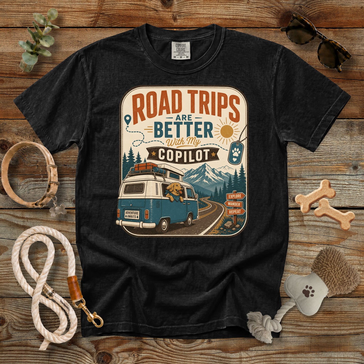 Road Trips Are Better With My Co-Pilot T-Shirt | Comfort Colors® 1717
