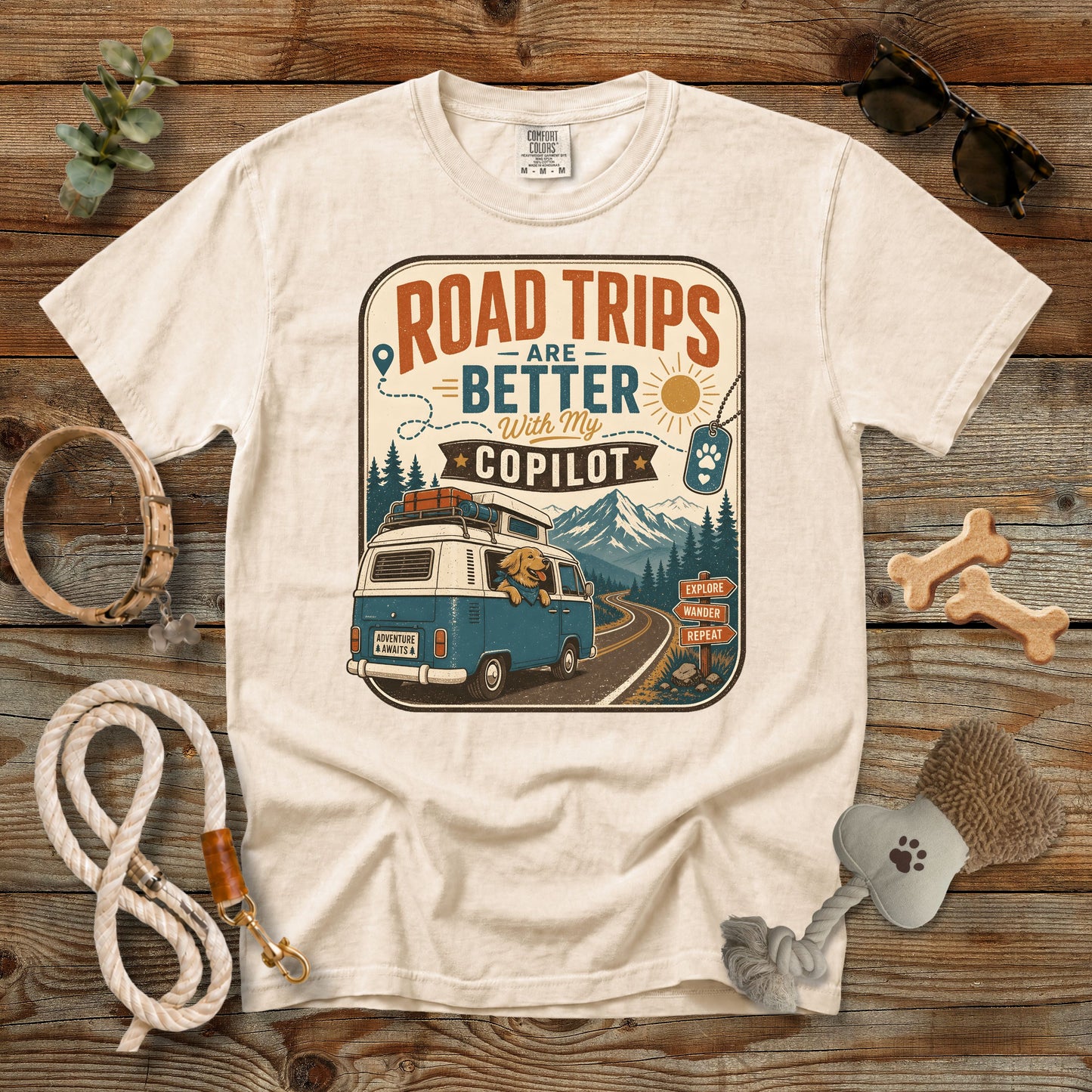 Road Trips Are Better With My Co-Pilot T-Shirt | Comfort Colors® 1717