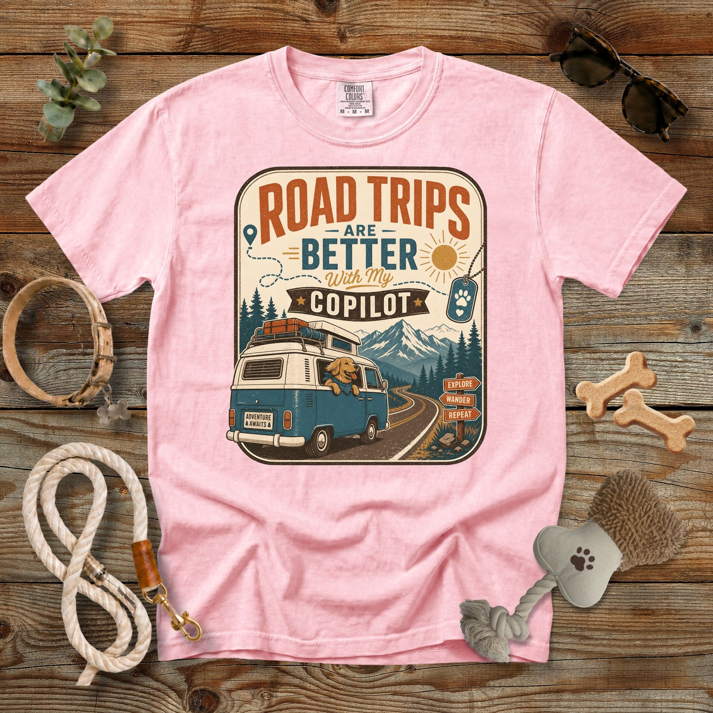 Road Trips Are Better With My Co-Pilot T-Shirt | Comfort Colors® 1717