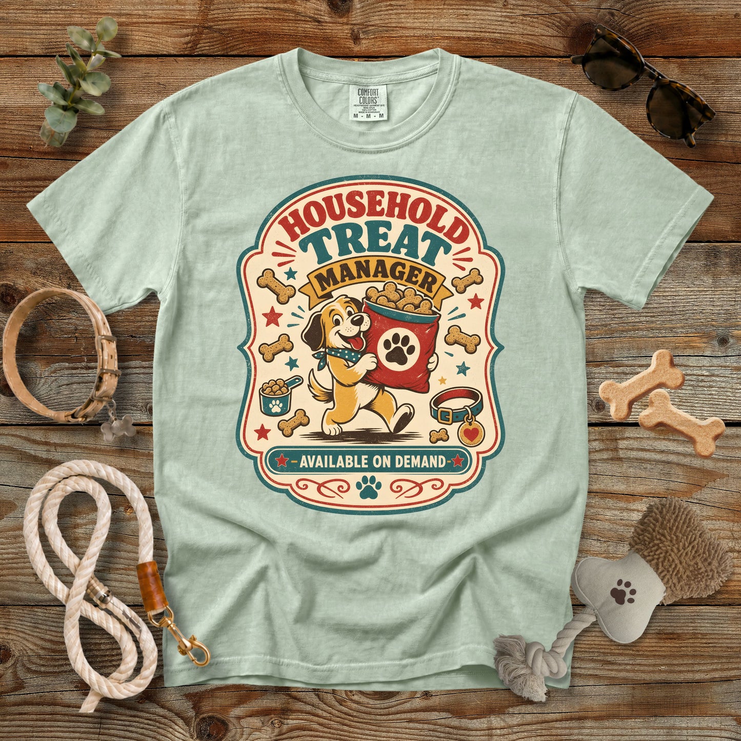 Household Treat Manager Dog Mom T-Shirt | Comfort Colors® 1717