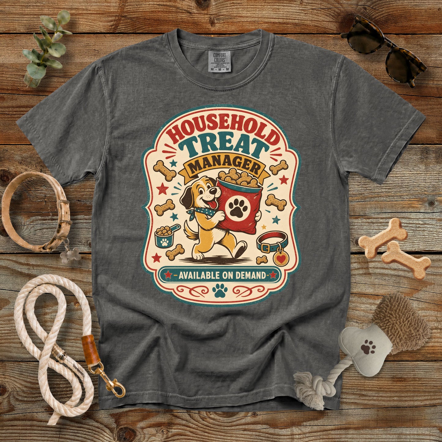 Household Treat Manager Dog Mom T-Shirt | Comfort Colors® 1717