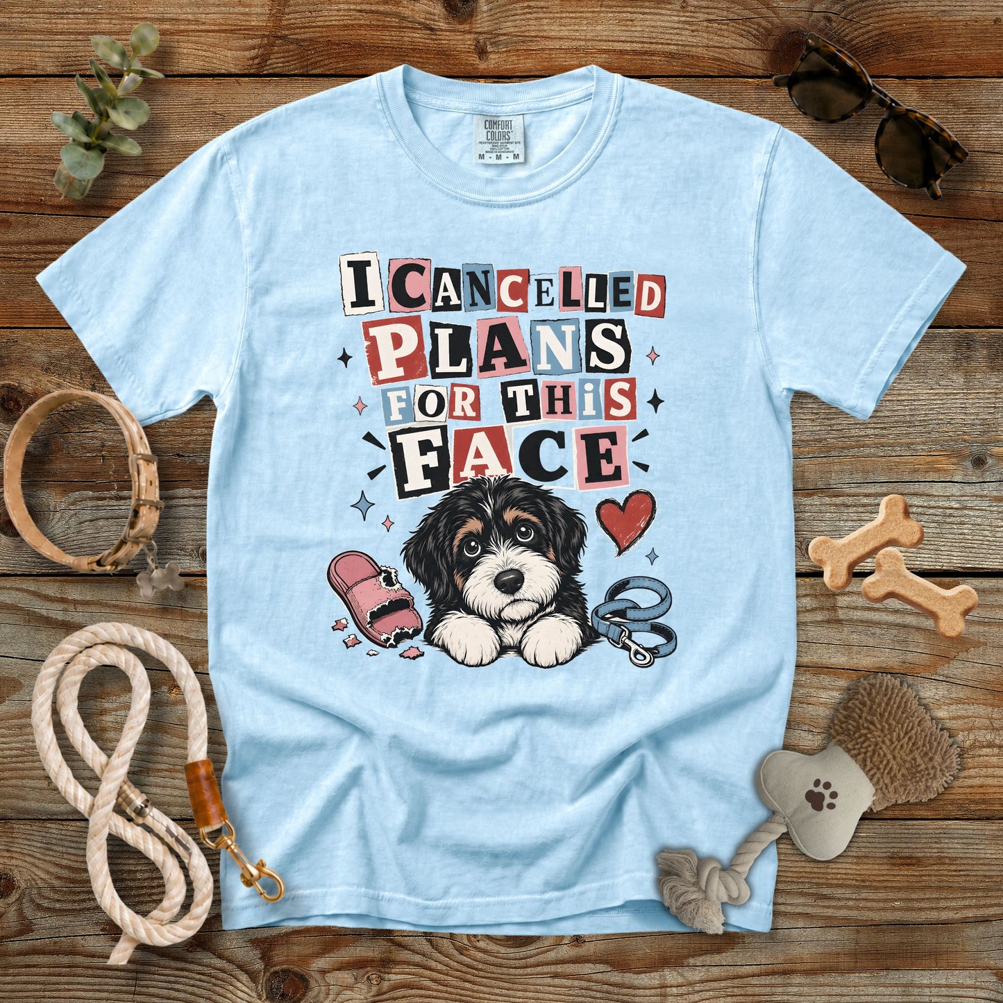 I Canceled Plans for This Face Dog Mom T-Shirt | Comfort Colors 1717