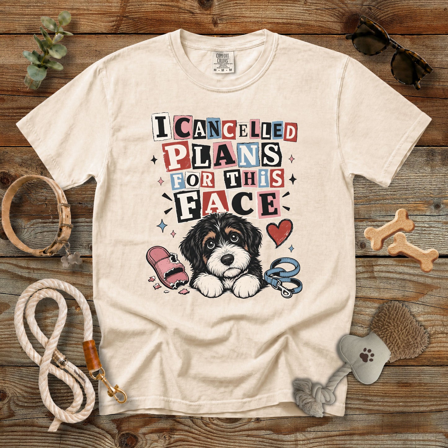 I Canceled Plans for This Face Dog Mom T-Shirt | Comfort Colors 1717