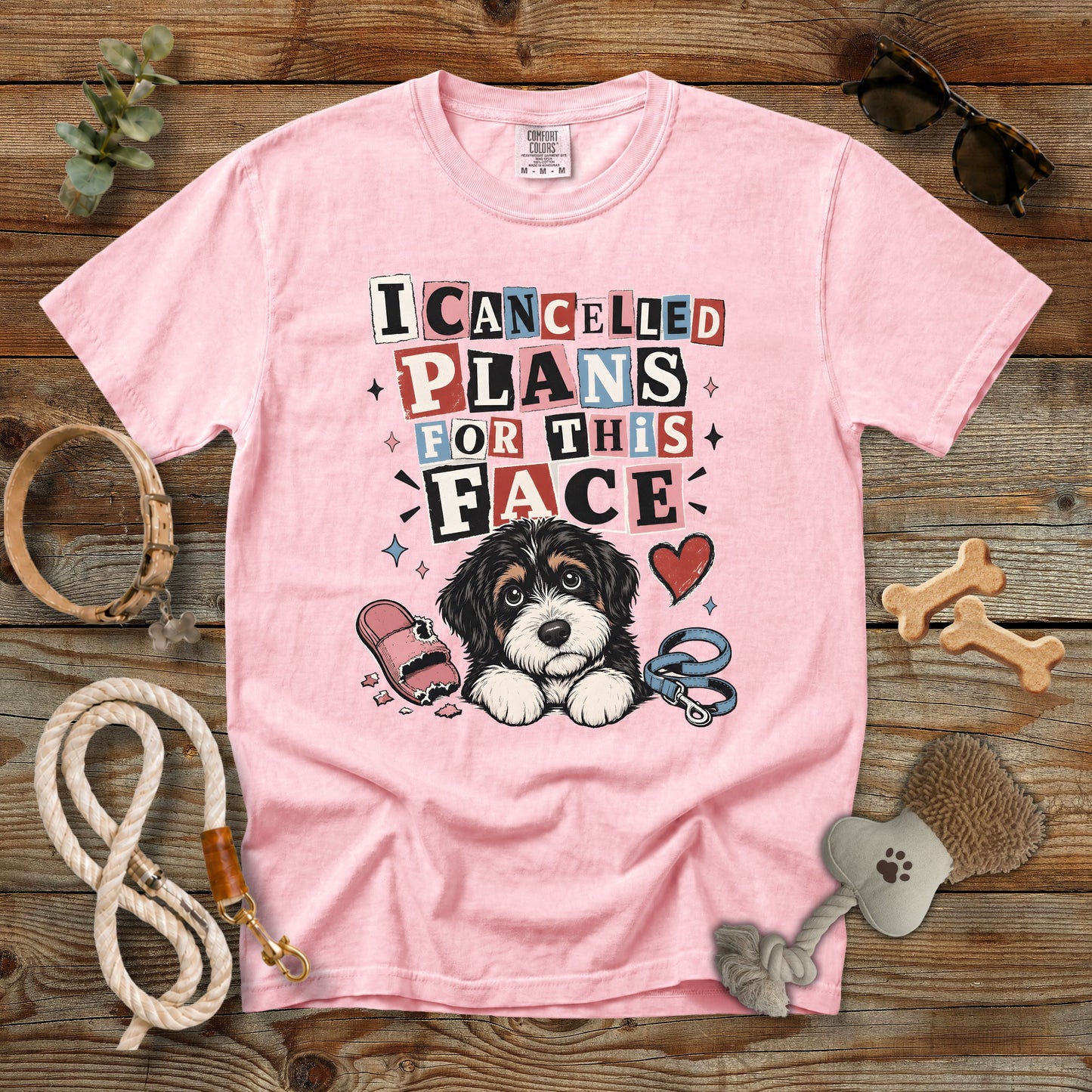 I Canceled Plans for This Face Dog Mom T-Shirt | Comfort Colors 1717