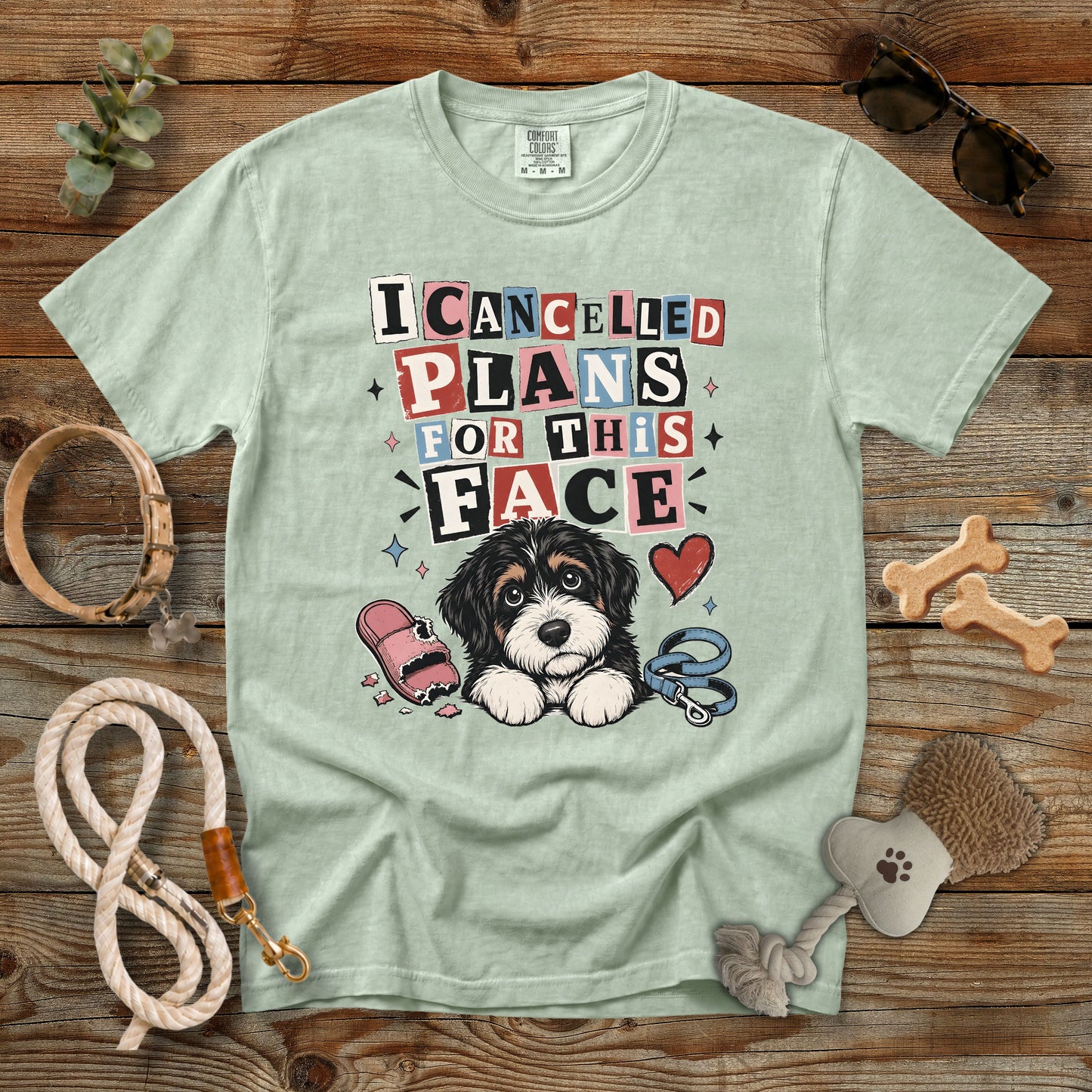 I Canceled Plans for This Face Dog Mom T-Shirt | Comfort Colors 1717