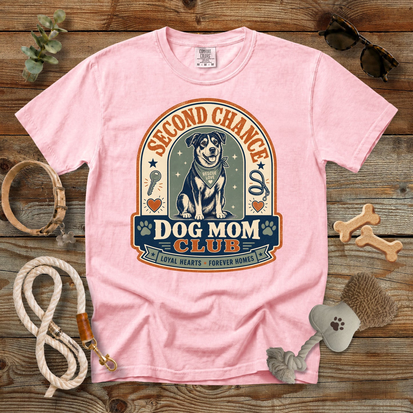 Second Chance Dog Mom T-Shirt | Comfort Colors 1717