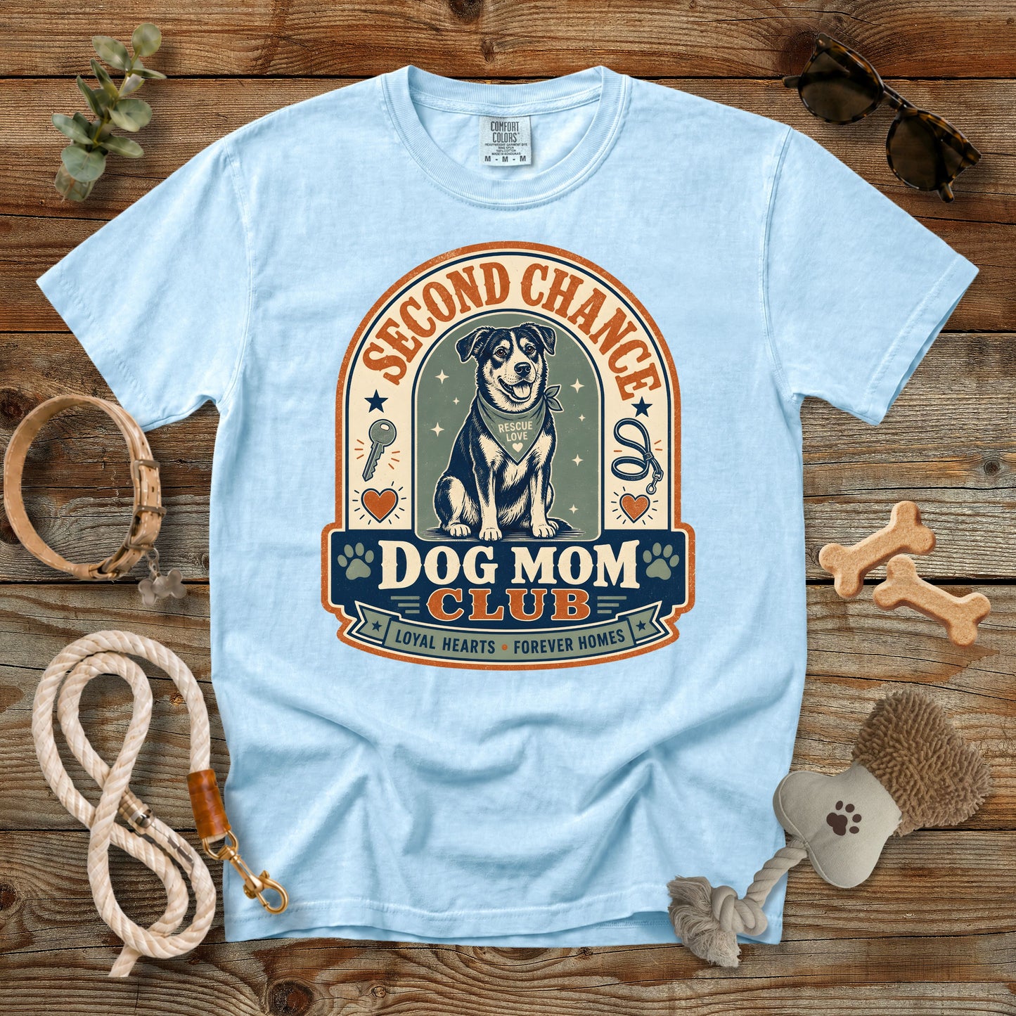 Second Chance Dog Mom T-Shirt | Comfort Colors 1717