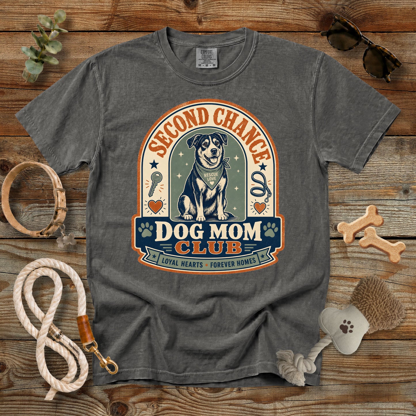 Second Chance Dog Mom T-Shirt | Comfort Colors 1717