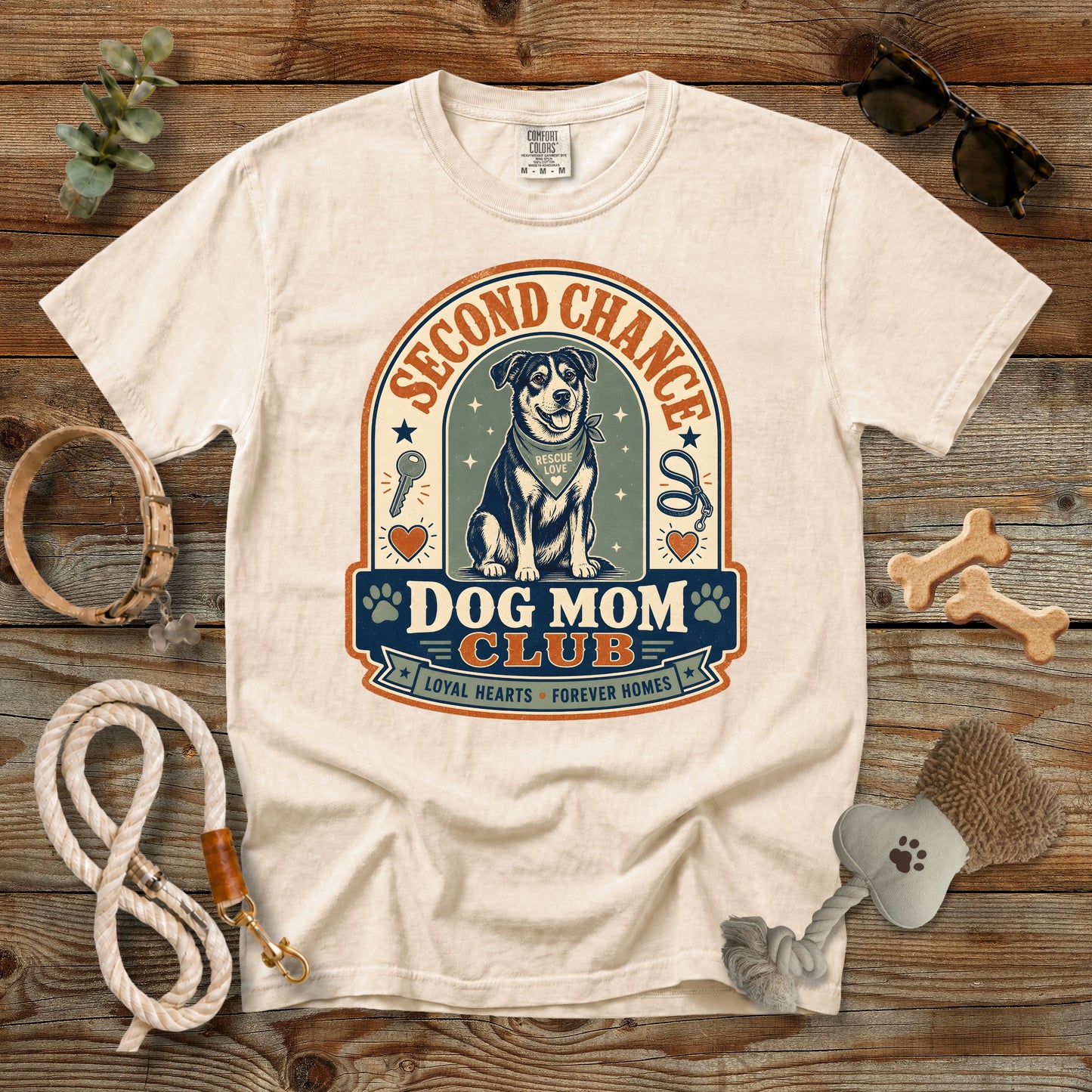 Second Chance Dog Mom T-Shirt | Comfort Colors 1717