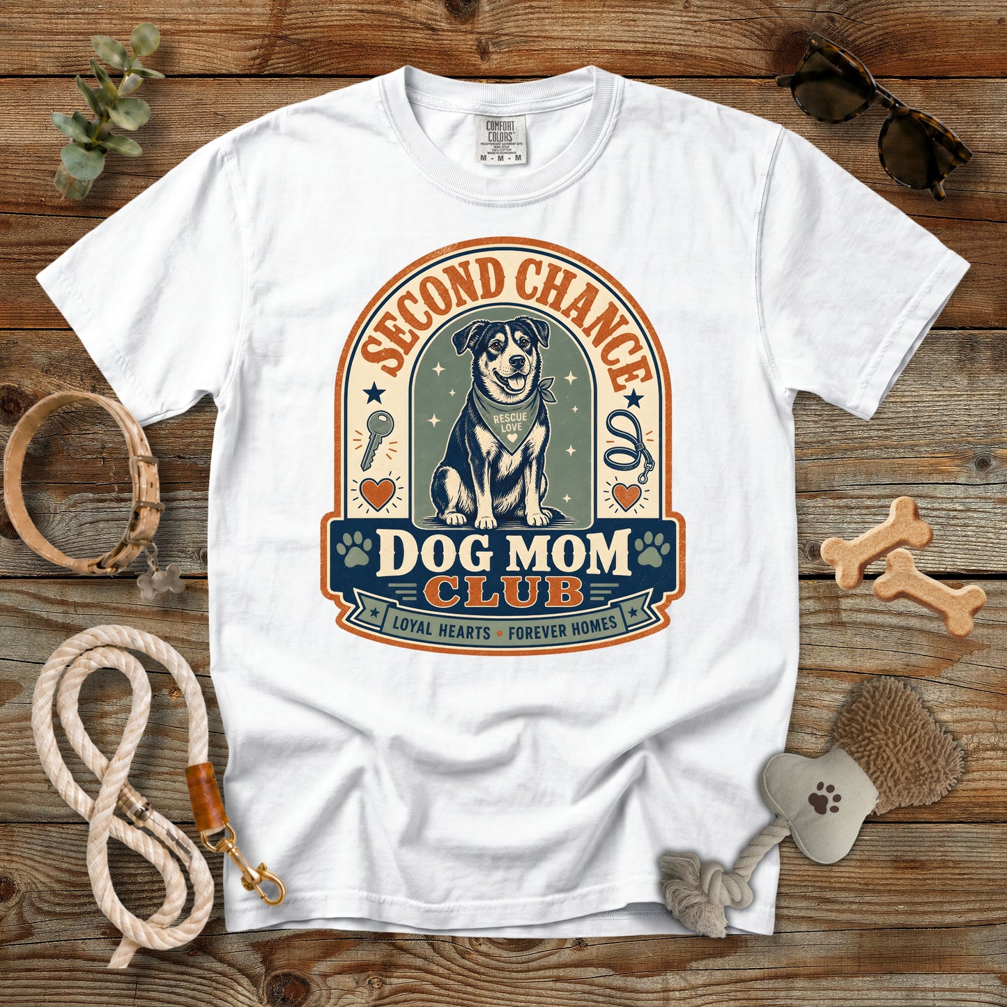 Second Chance Dog Mom T-Shirt | Comfort Colors 1717