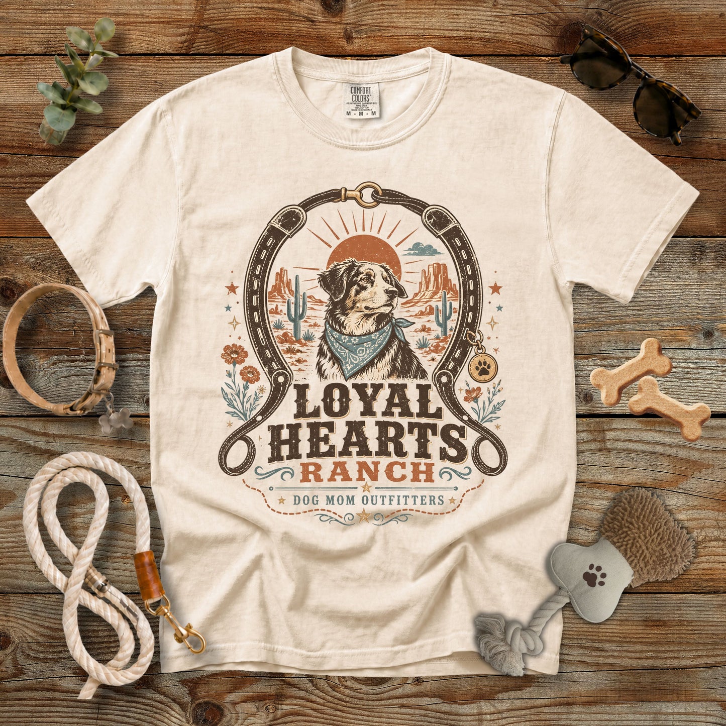 Loyal Hearts Ranch Dog Mom T-Shirt | Comfort Colors 1717