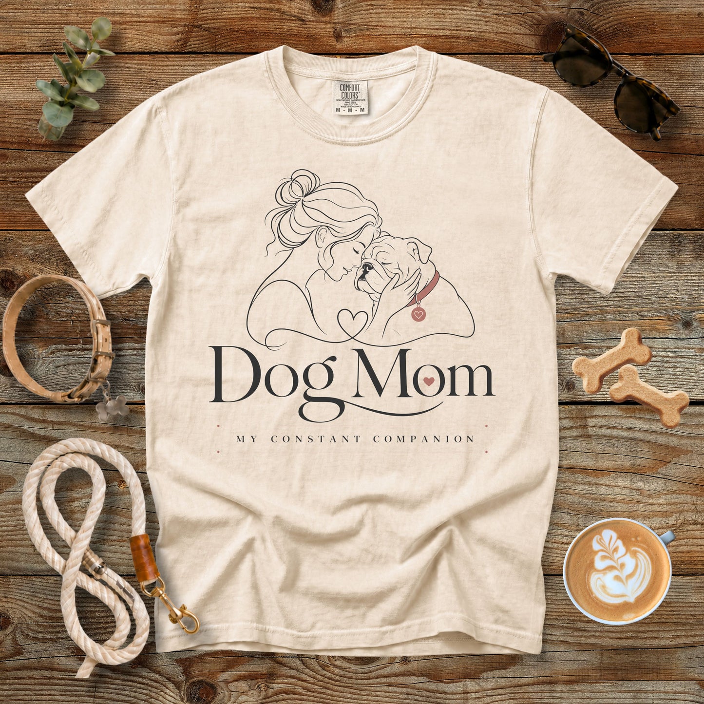 My Constant Companion Bulldog Mom T-Shirt | Comfort Colors 1717