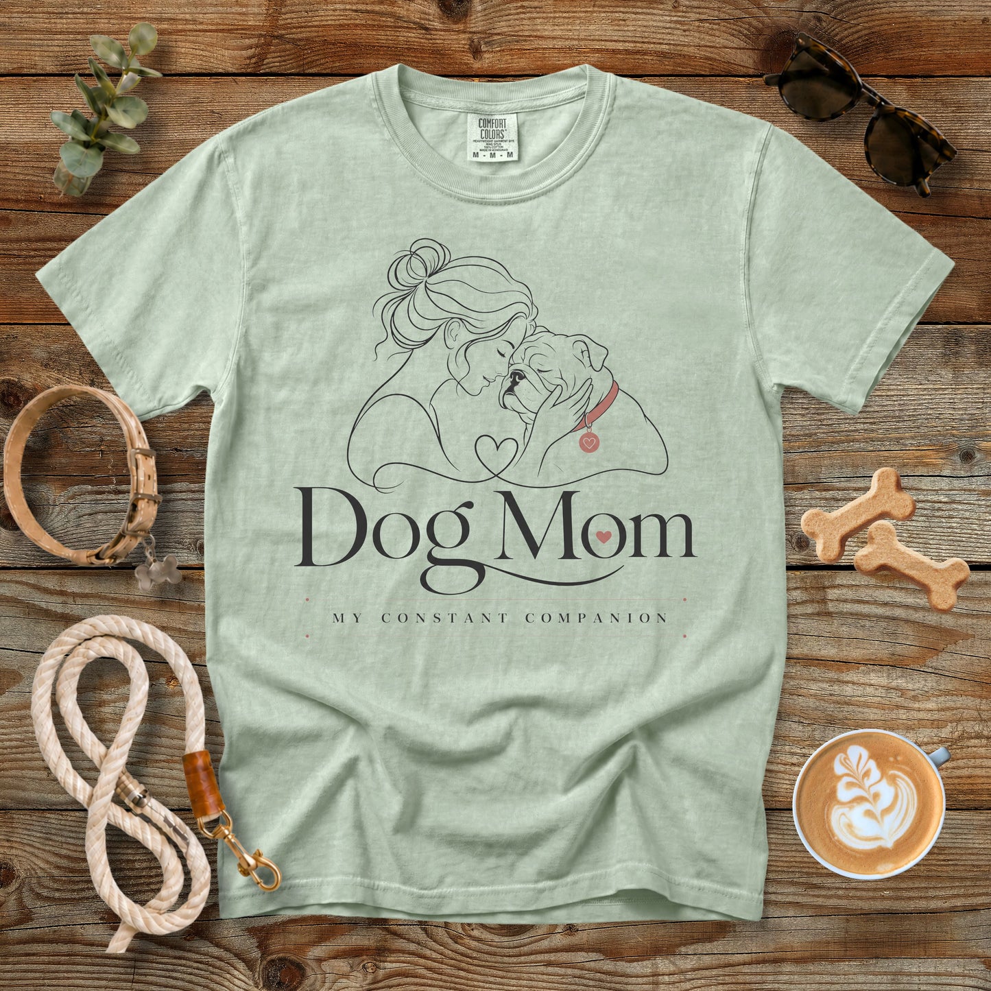 My Constant Companion Bulldog Mom T-Shirt | Comfort Colors 1717