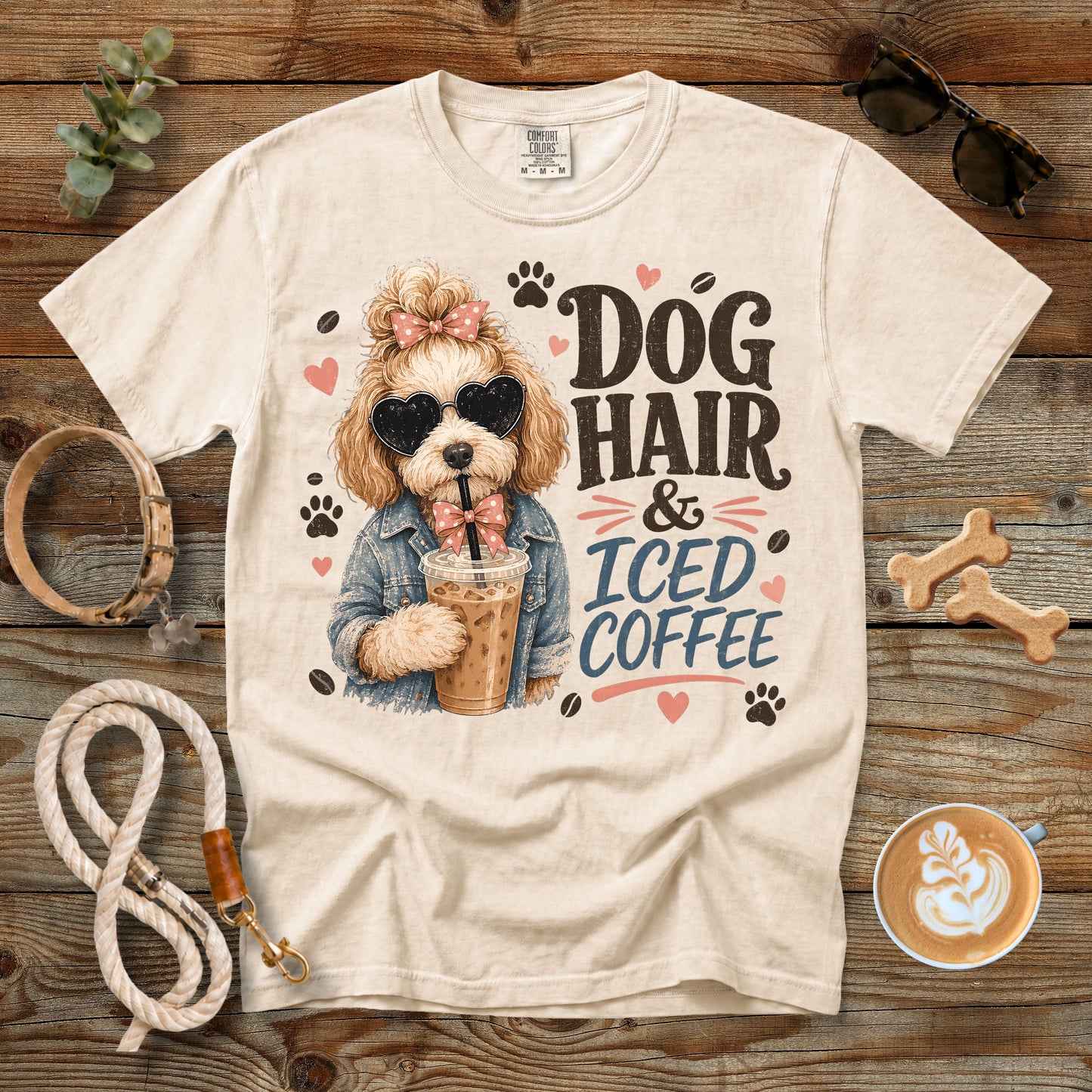 Dog Hair & Iced Coffee T-Shirt | Comfort Colors 1717