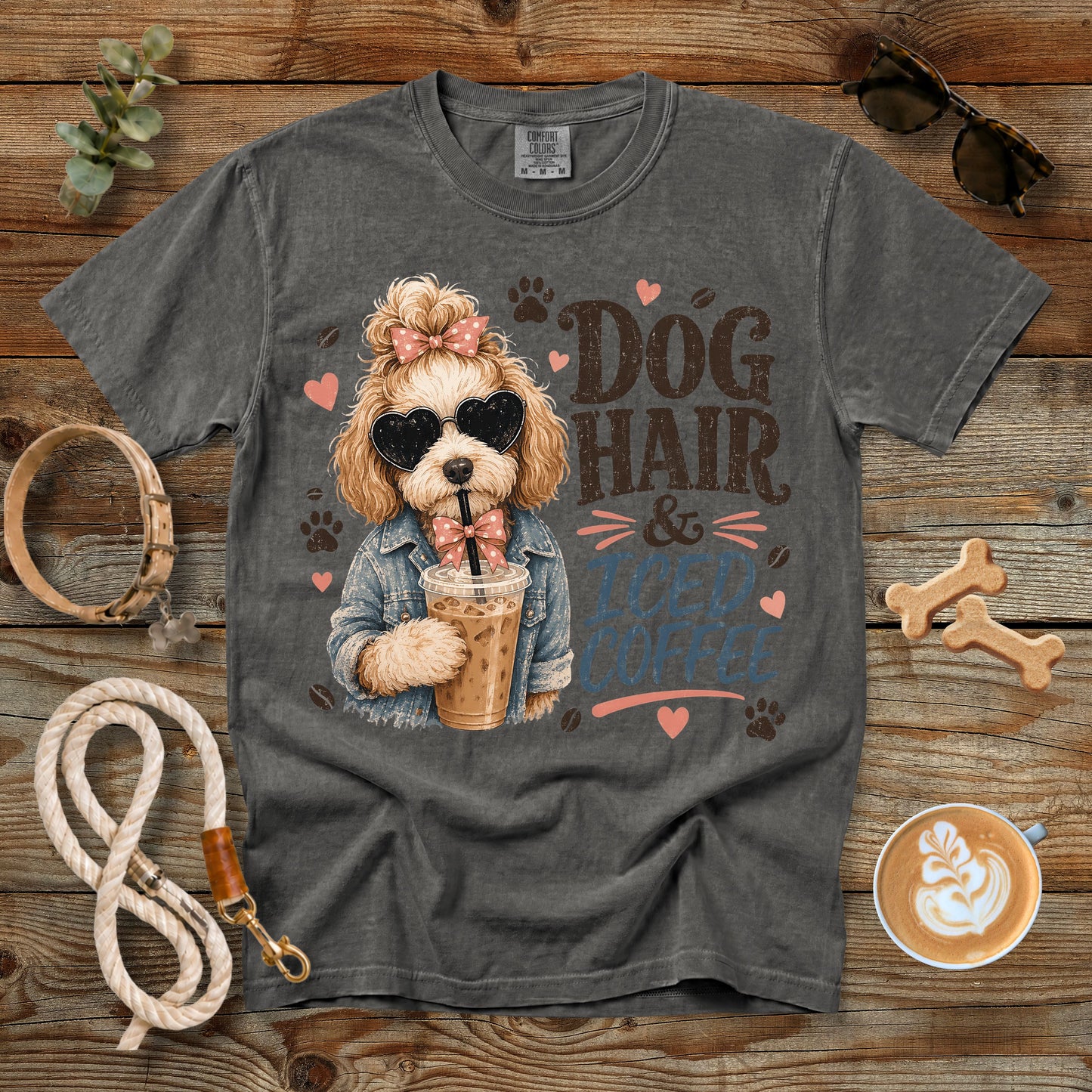 Dog Hair & Iced Coffee T-Shirt | Comfort Colors 1717
