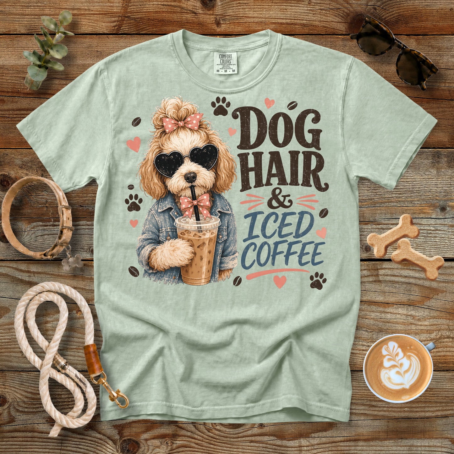 Dog Hair & Iced Coffee T-Shirt | Comfort Colors 1717