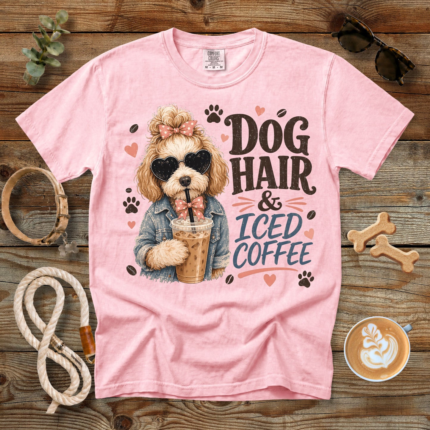 Dog Hair & Iced Coffee T-Shirt | Comfort Colors 1717