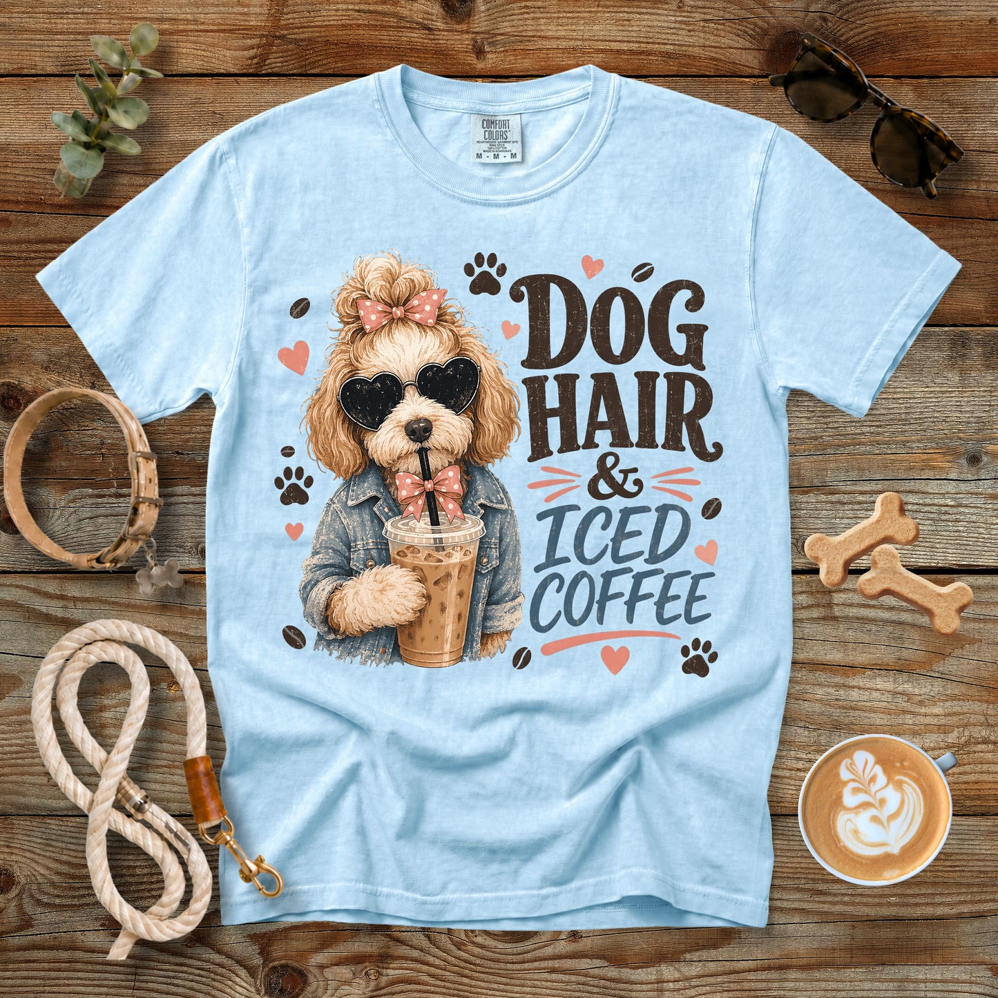 Dog Hair & Iced Coffee T-Shirt | Comfort Colors 1717