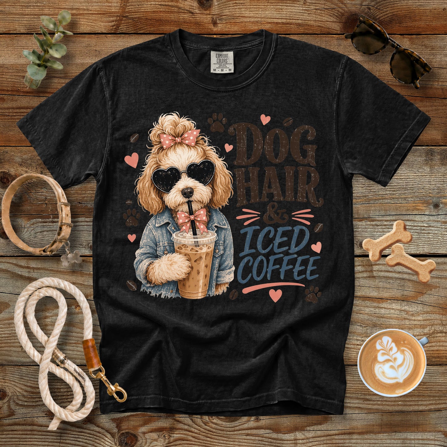 Dog Hair & Iced Coffee T-Shirt | Comfort Colors 1717