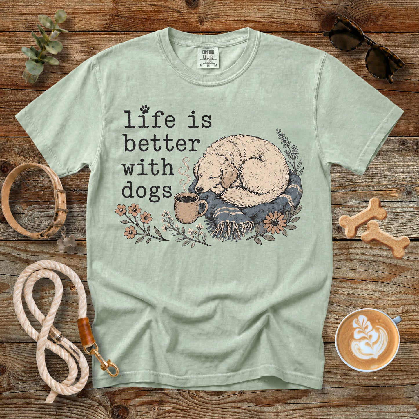 Life Is Better with Dogs T-Shirt | Comfort Colors 1717