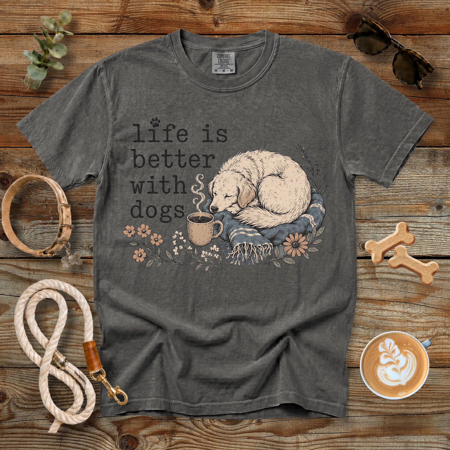 Life Is Better with Dogs T-Shirt | Comfort Colors 1717