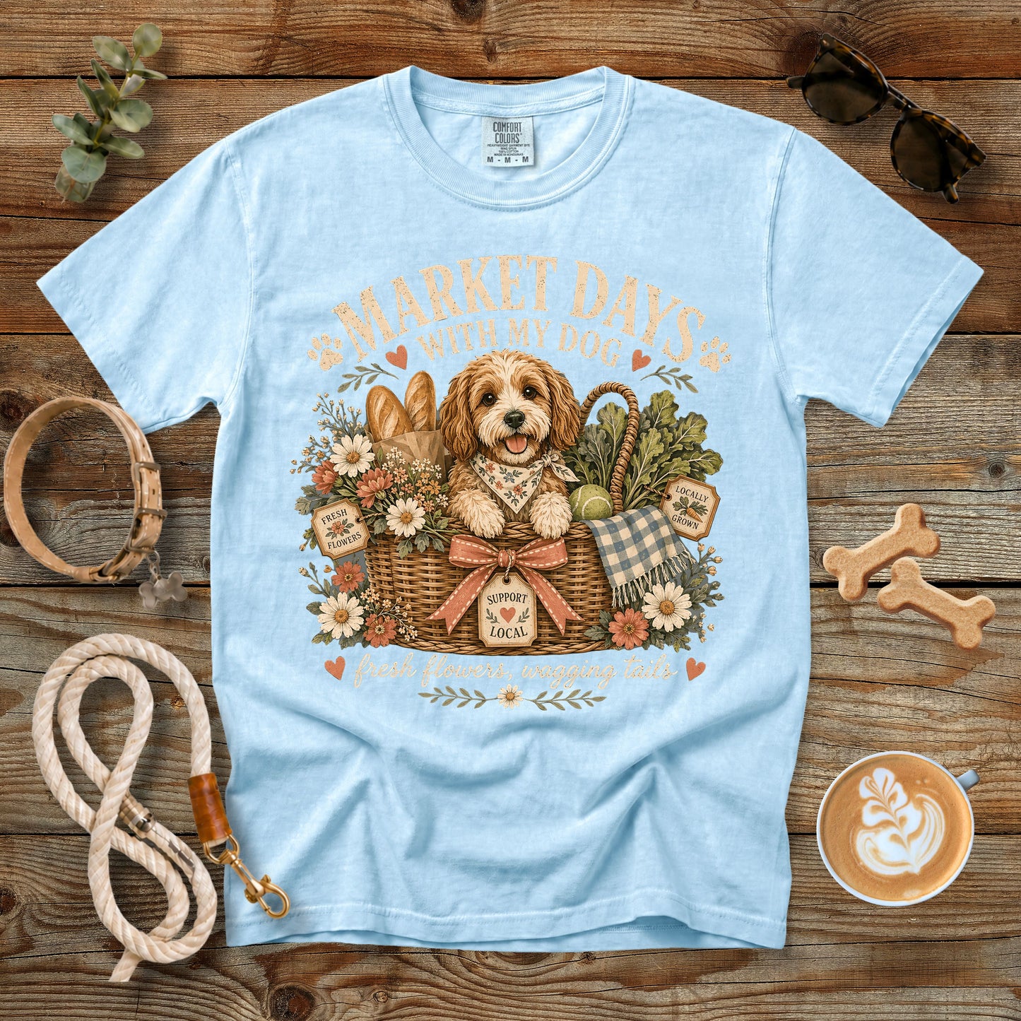 Market Days with My Dog T-Shirt | Comfort Colors 1717