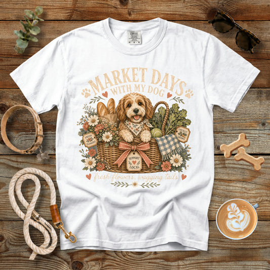 Market Days with My Dog T-Shirt | Comfort Colors 1717