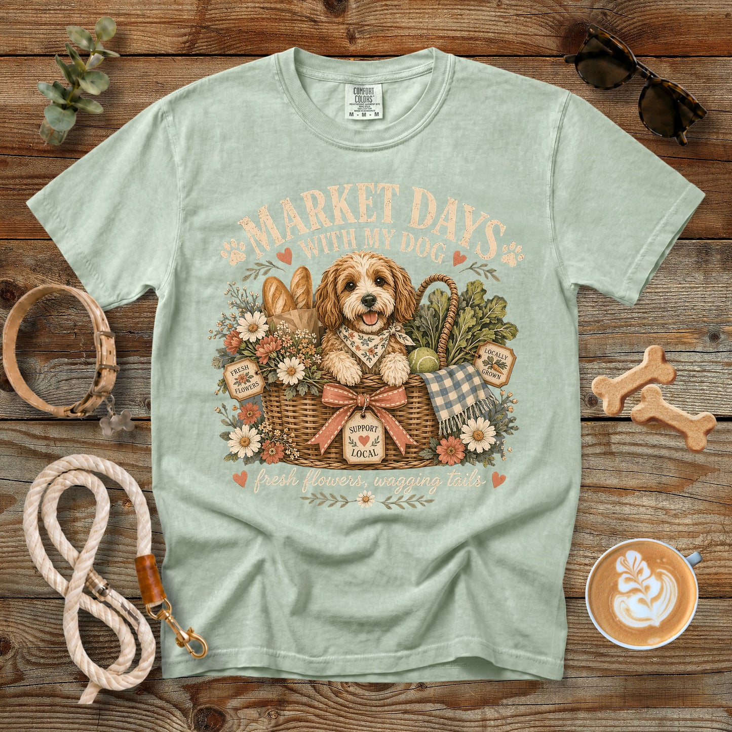 Market Days with My Dog T-Shirt | Comfort Colors 1717