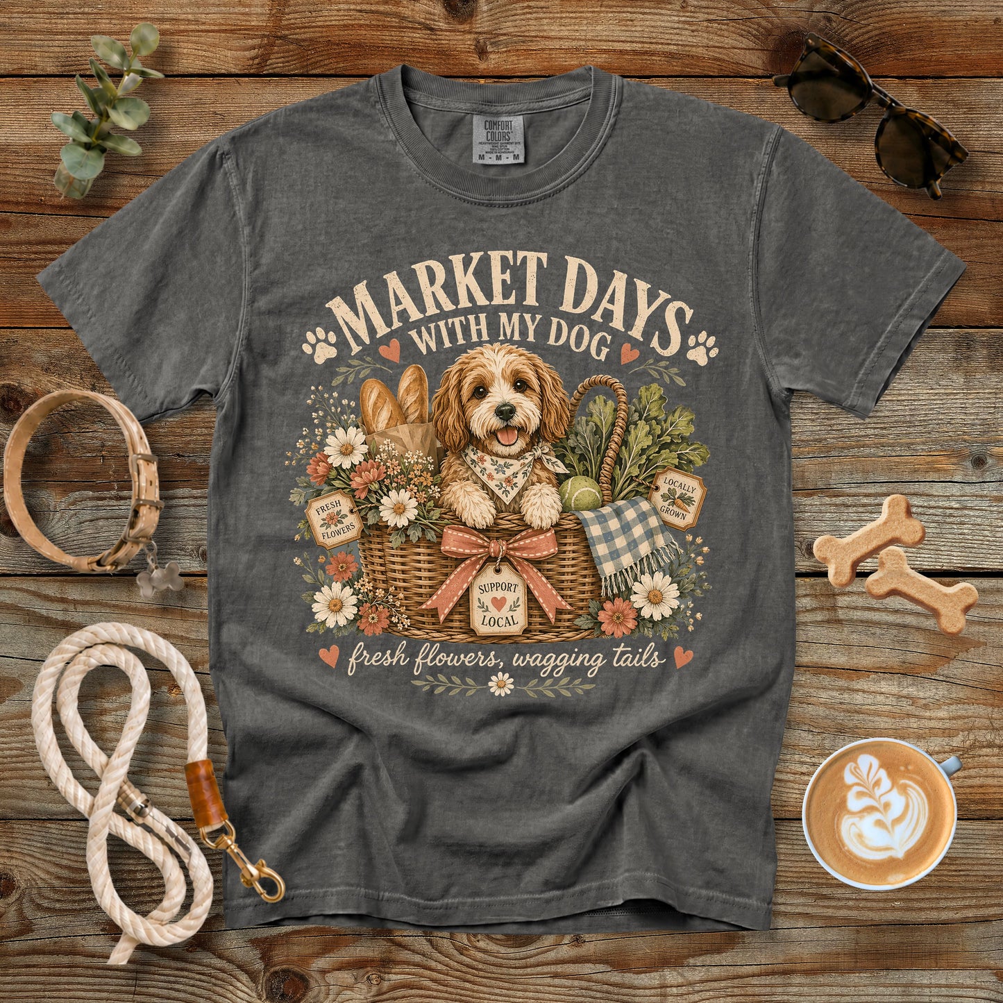Market Days with My Dog T-Shirt | Comfort Colors 1717
