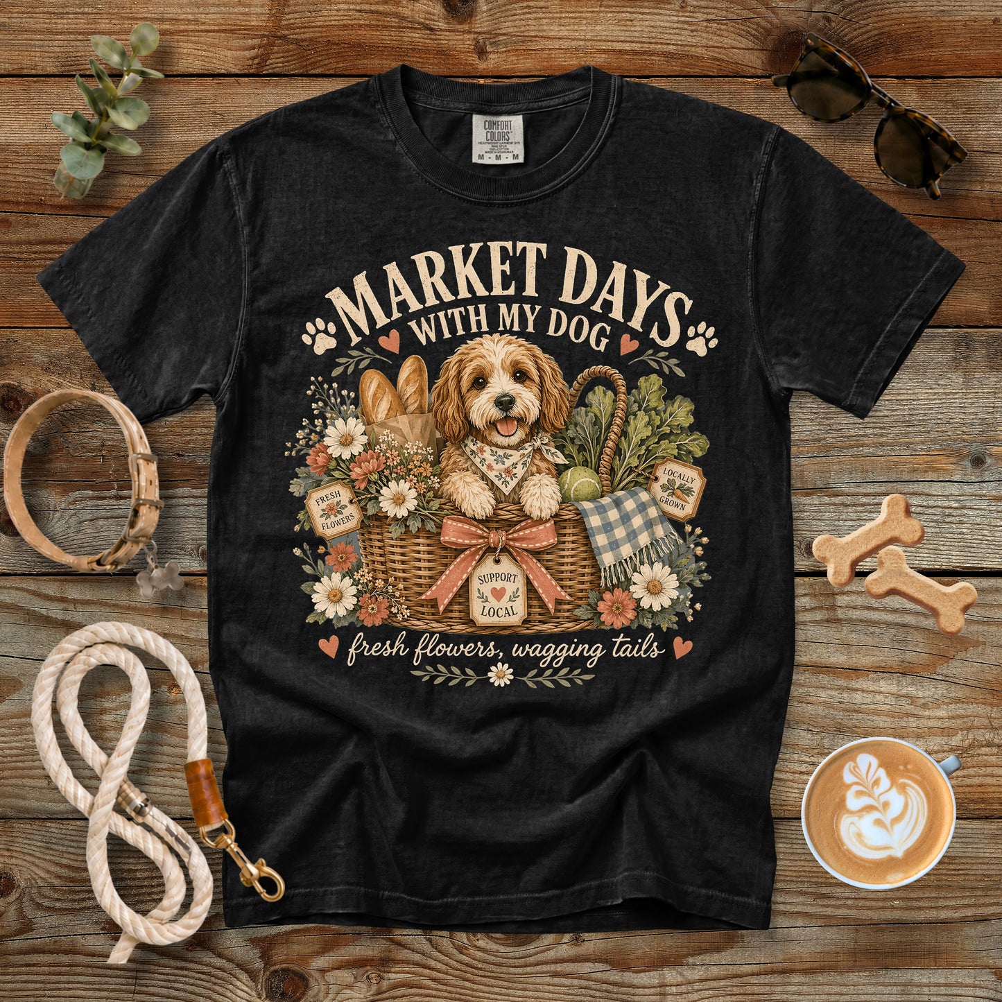 Market Days with My Dog T-Shirt | Comfort Colors 1717