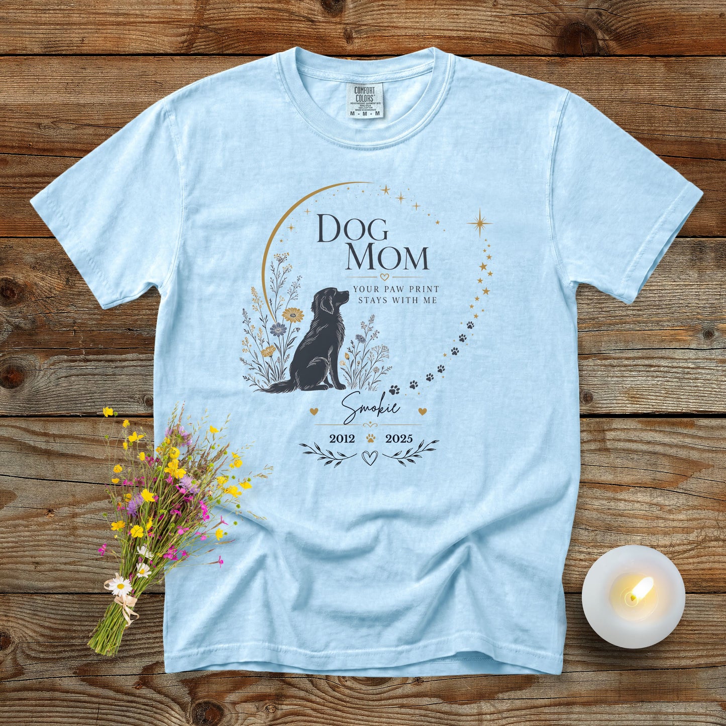 Personalized Dog Memorial T-Shirt | Comfort Colors 1717