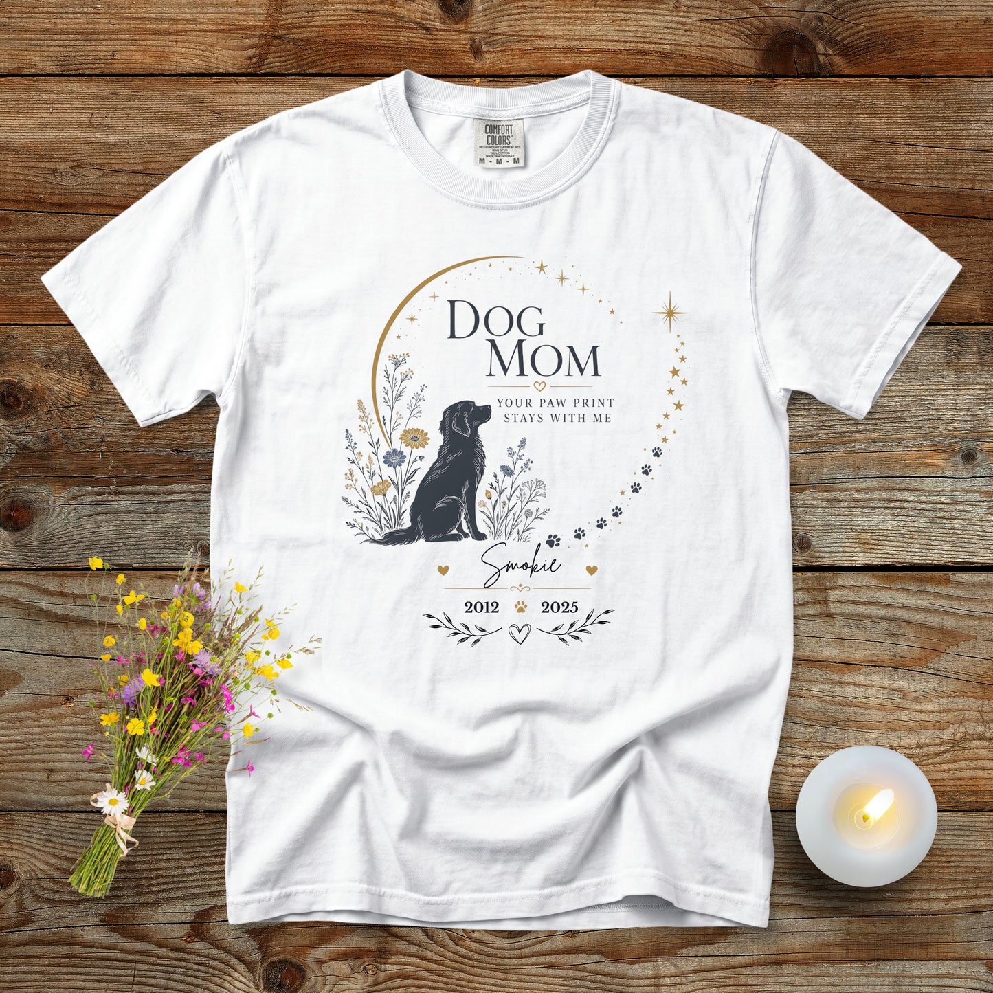 Personalized Dog Memorial T-Shirt | Comfort Colors 1717
