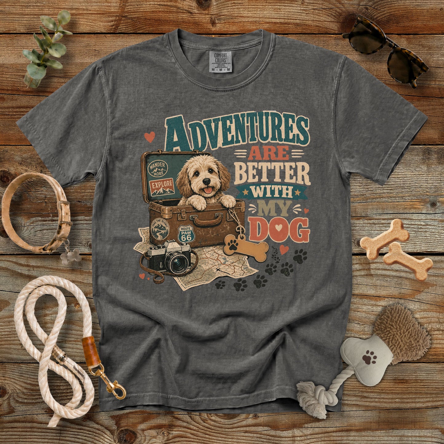 Personalized Adventures Are Better with My Dog T-Shirt | Comfort Colors 1717