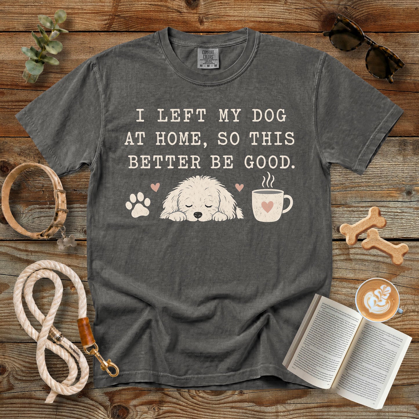 I Left My Dog at Home So This Better Be Good T-Shirt | Comfort Colors 1717 Funny Dog Mom Shirt
