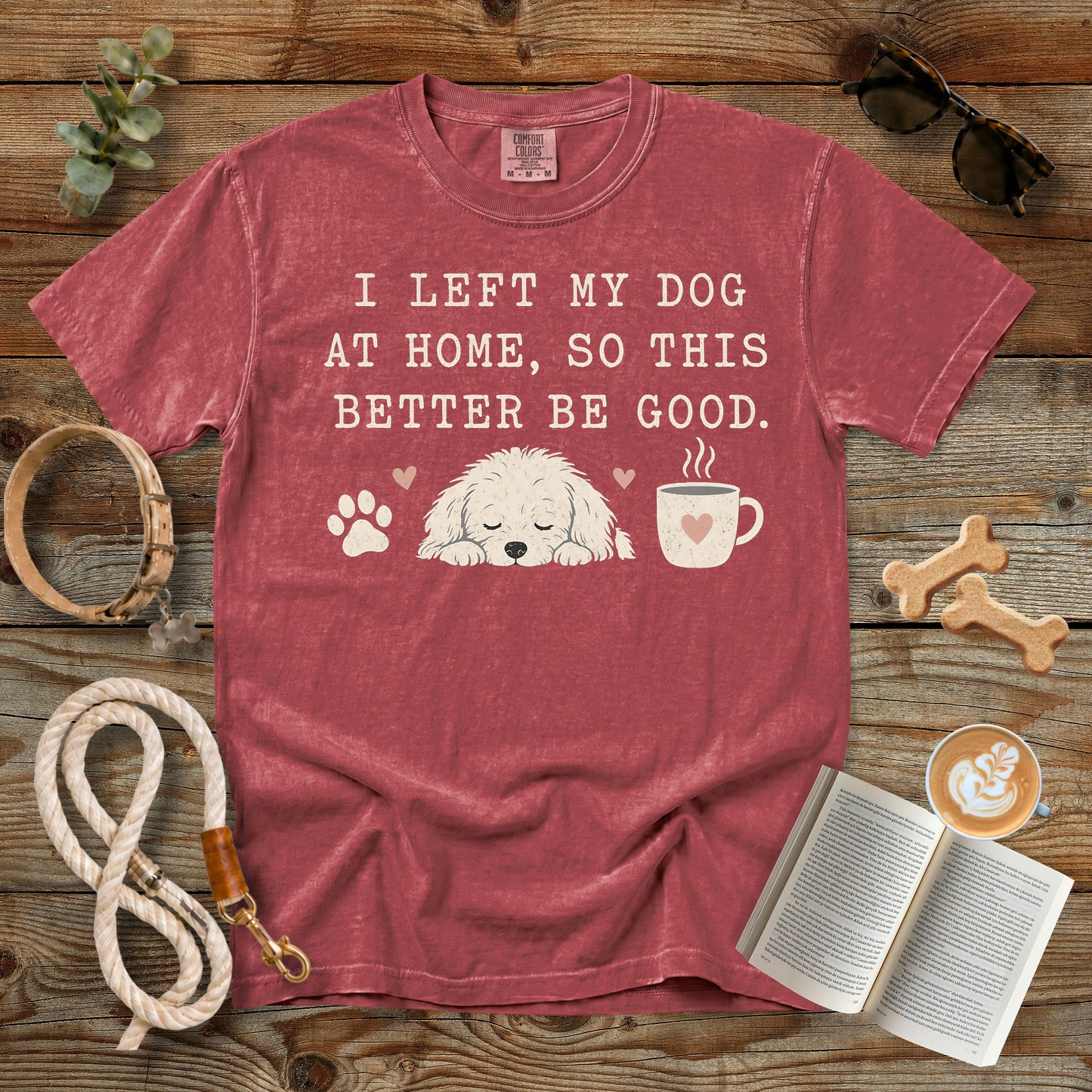 I Left My Dog at Home So This Better Be Good T-Shirt | Comfort Colors 1717 Funny Dog Mom Shirt