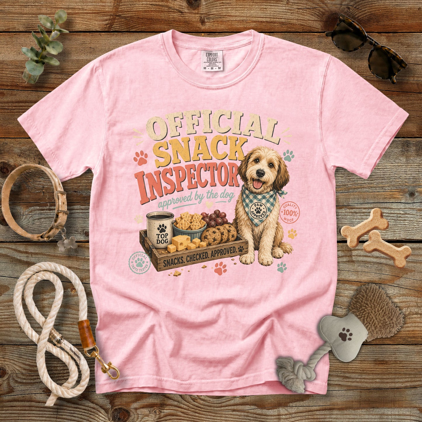 Official Snack Inspector T-Shirt | Comfort Colors 1717 Dog Mom Tee