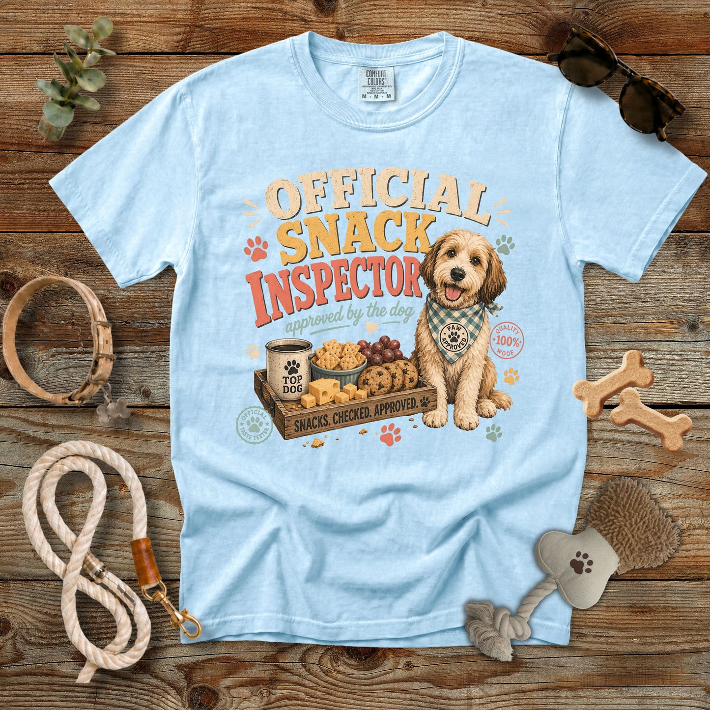 Official Snack Inspector T-Shirt | Comfort Colors 1717 Dog Mom Tee
