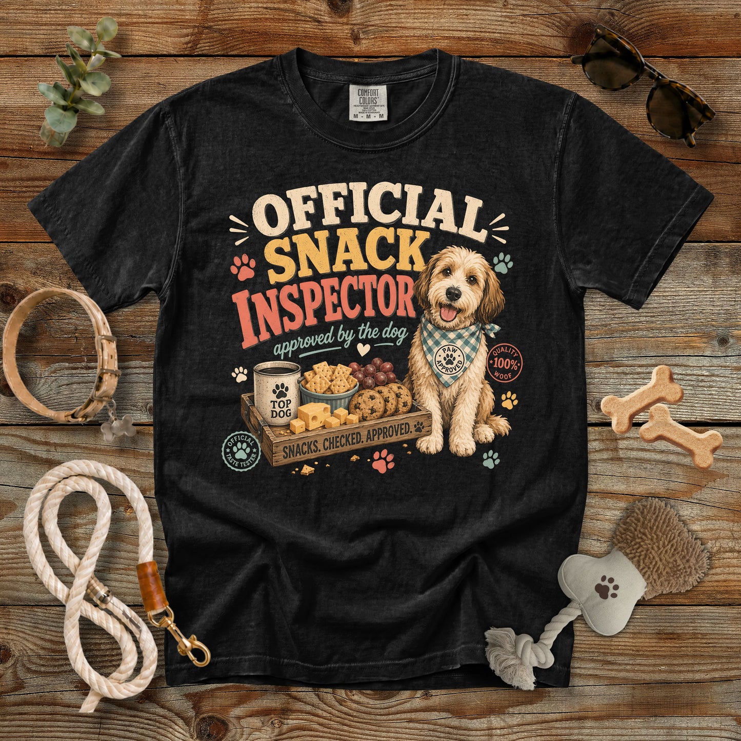 Official Snack Inspector T-Shirt | Comfort Colors 1717 Dog Mom Tee