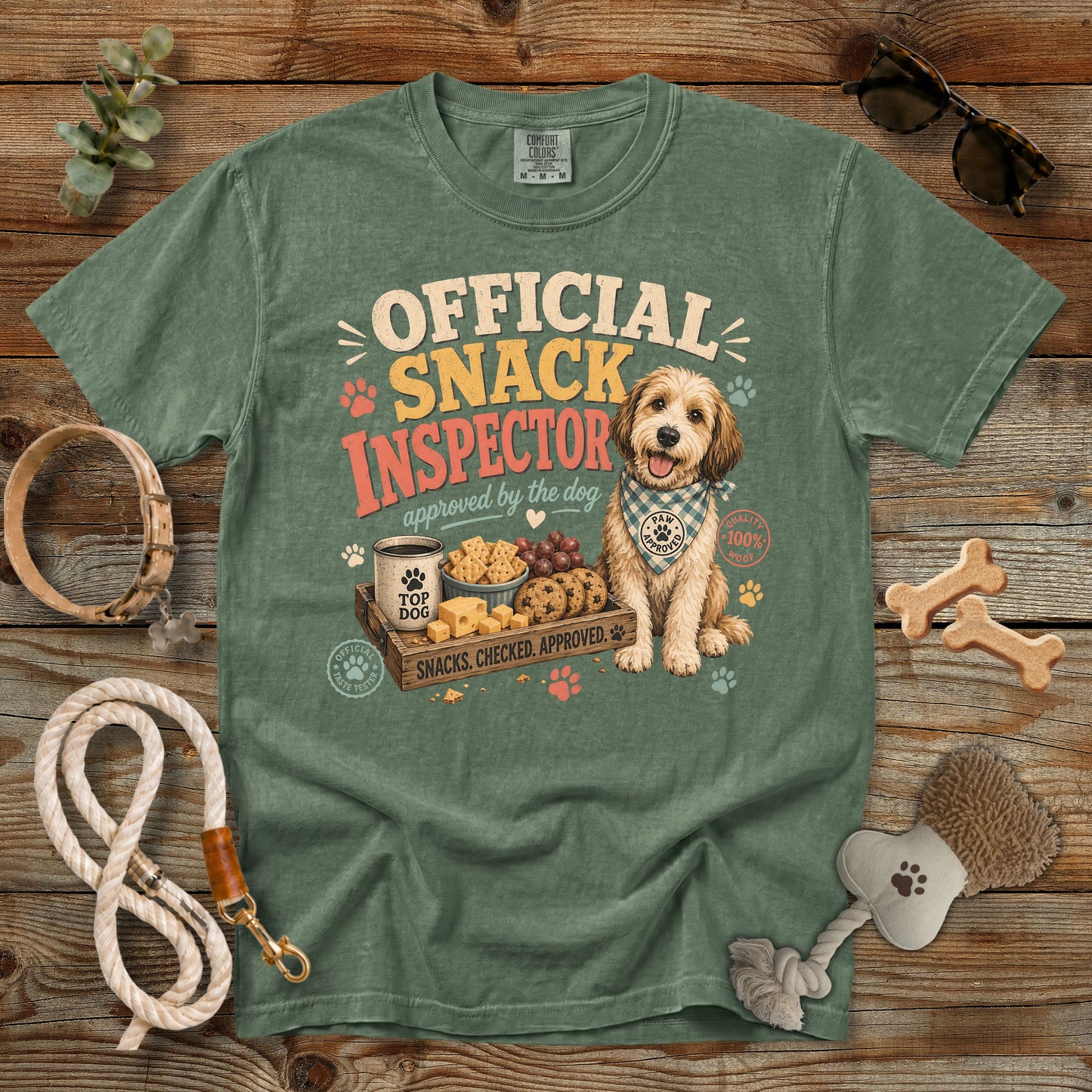 Official Snack Inspector T-Shirt | Comfort Colors 1717 Dog Mom Tee